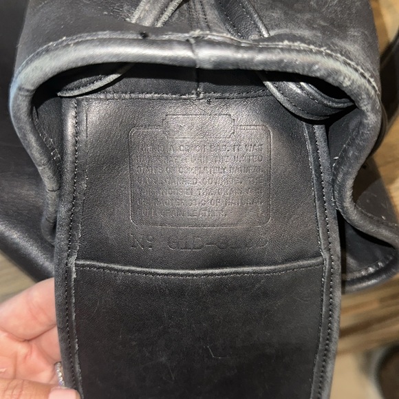 Vintage Coach Legacy drawstring hat black leather purse Y2K - Picture 11 of 12